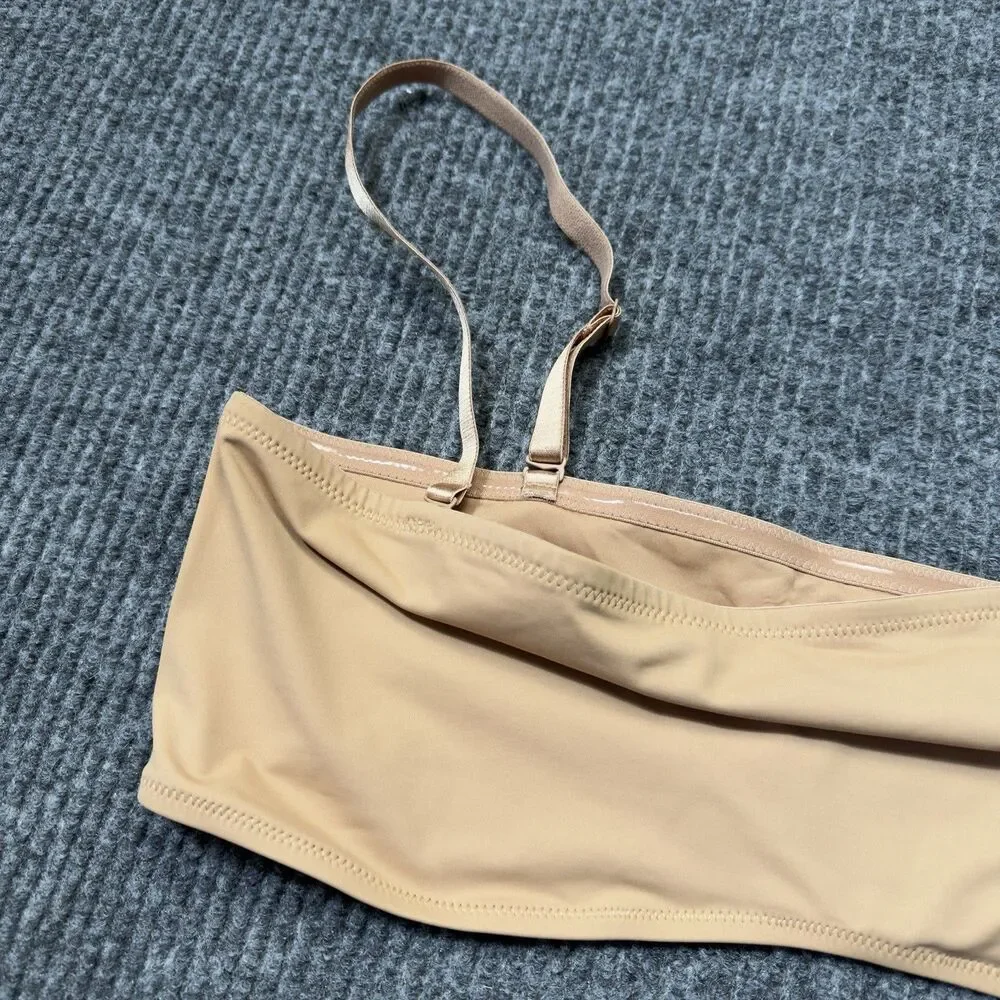 SKIMS Size 3X Recycled Swim Womens Strapless Monokini Bathing Suit Ochre NEW